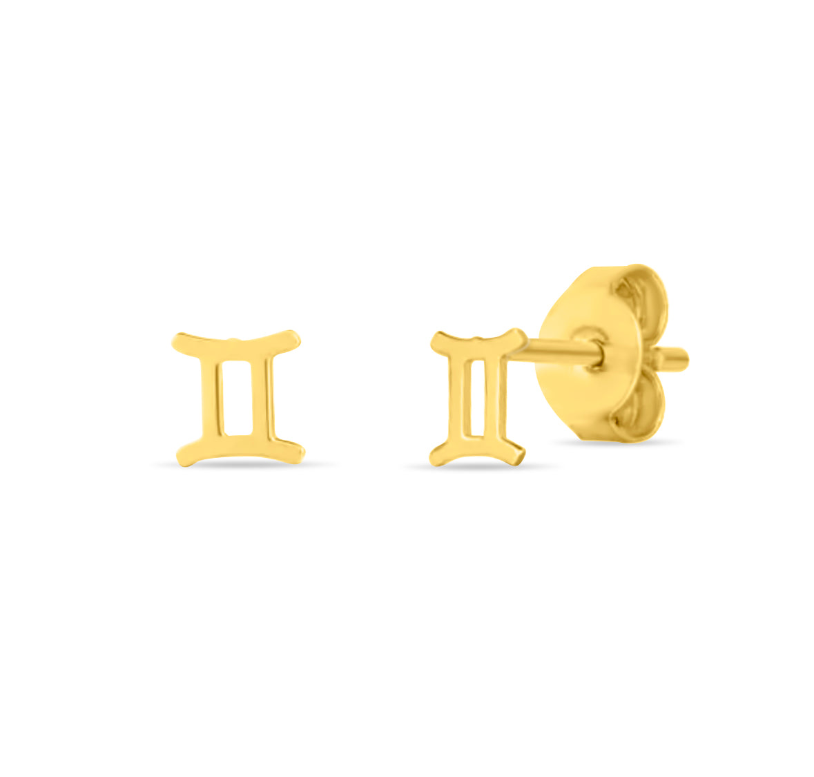 14K Zodiac Solid Earrings