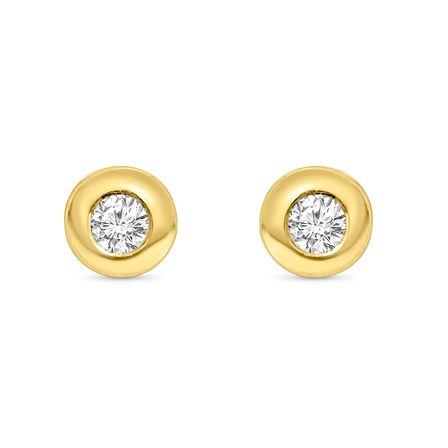 Diamond Bezel Earrings