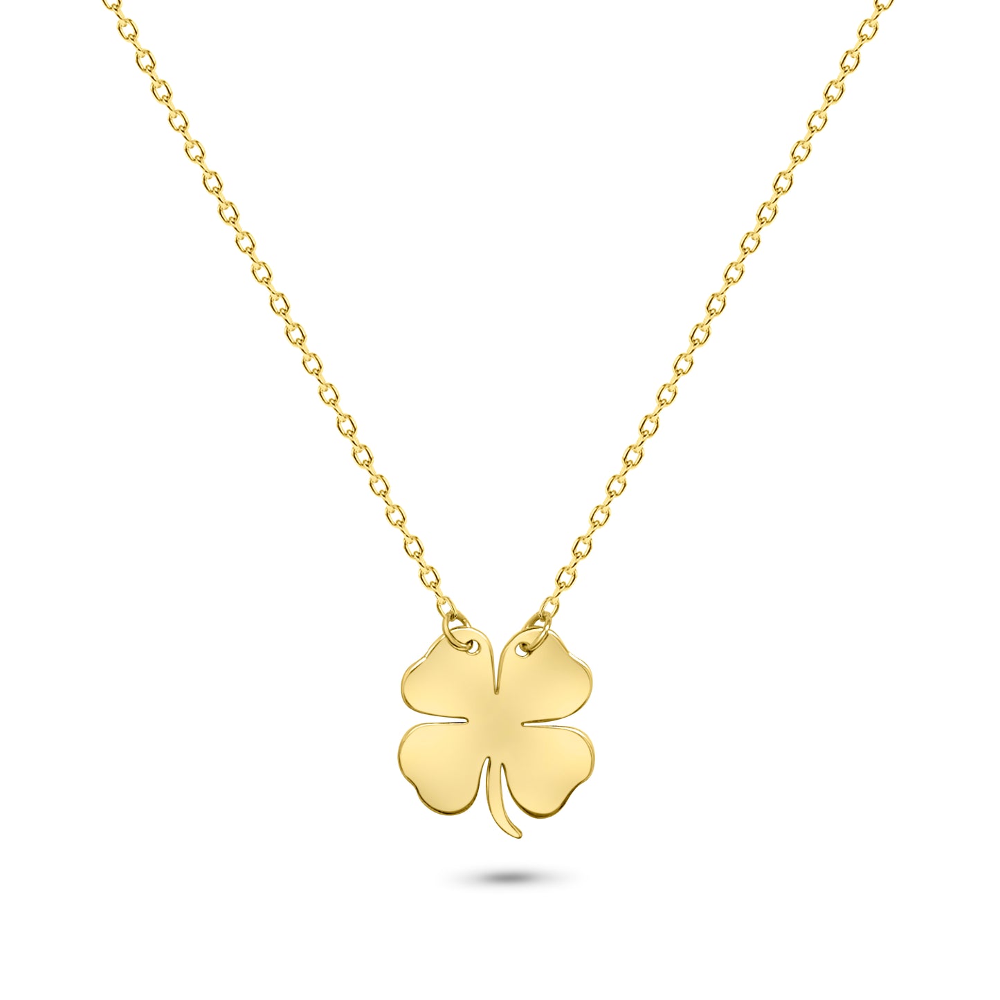 14K Gold Lucky Clover Necklace