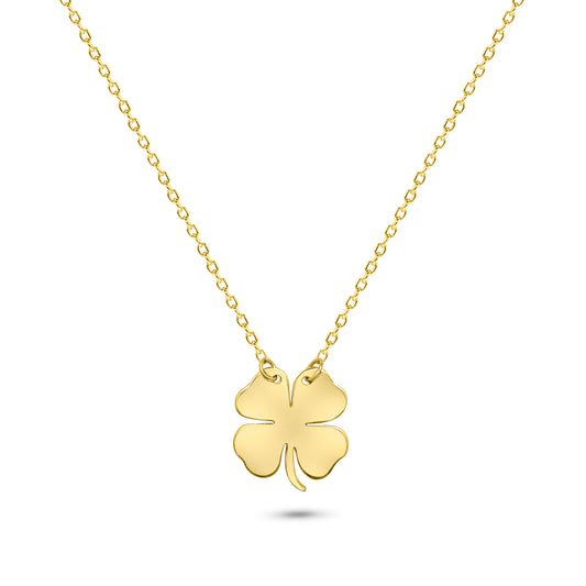 14K Gold Lucky Clover Necklace