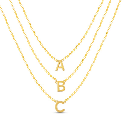 14Karat Gold Mini Initial Necklaces