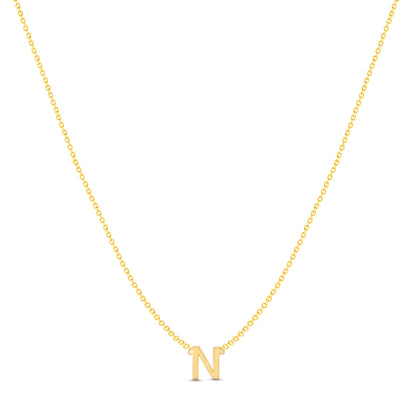 14Karat Gold Mini Initial Necklaces