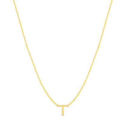 14Karat Gold Mini Initial Necklaces