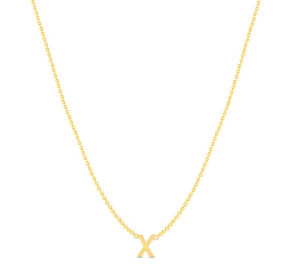 14Karat Gold Mini Initial Necklaces