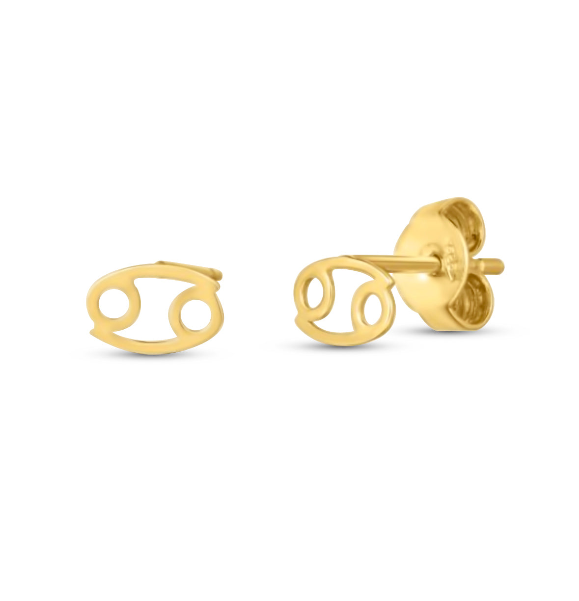 14K Zodiac Solid Earrings