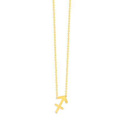 14K Zodiac Sign Solid Gold Necklace