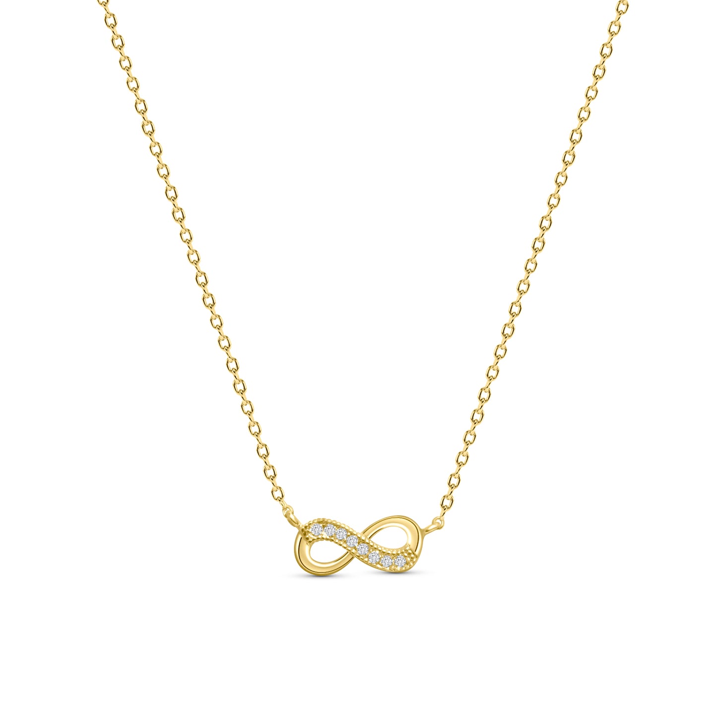 14K Gold Infinity Diamond Necklace