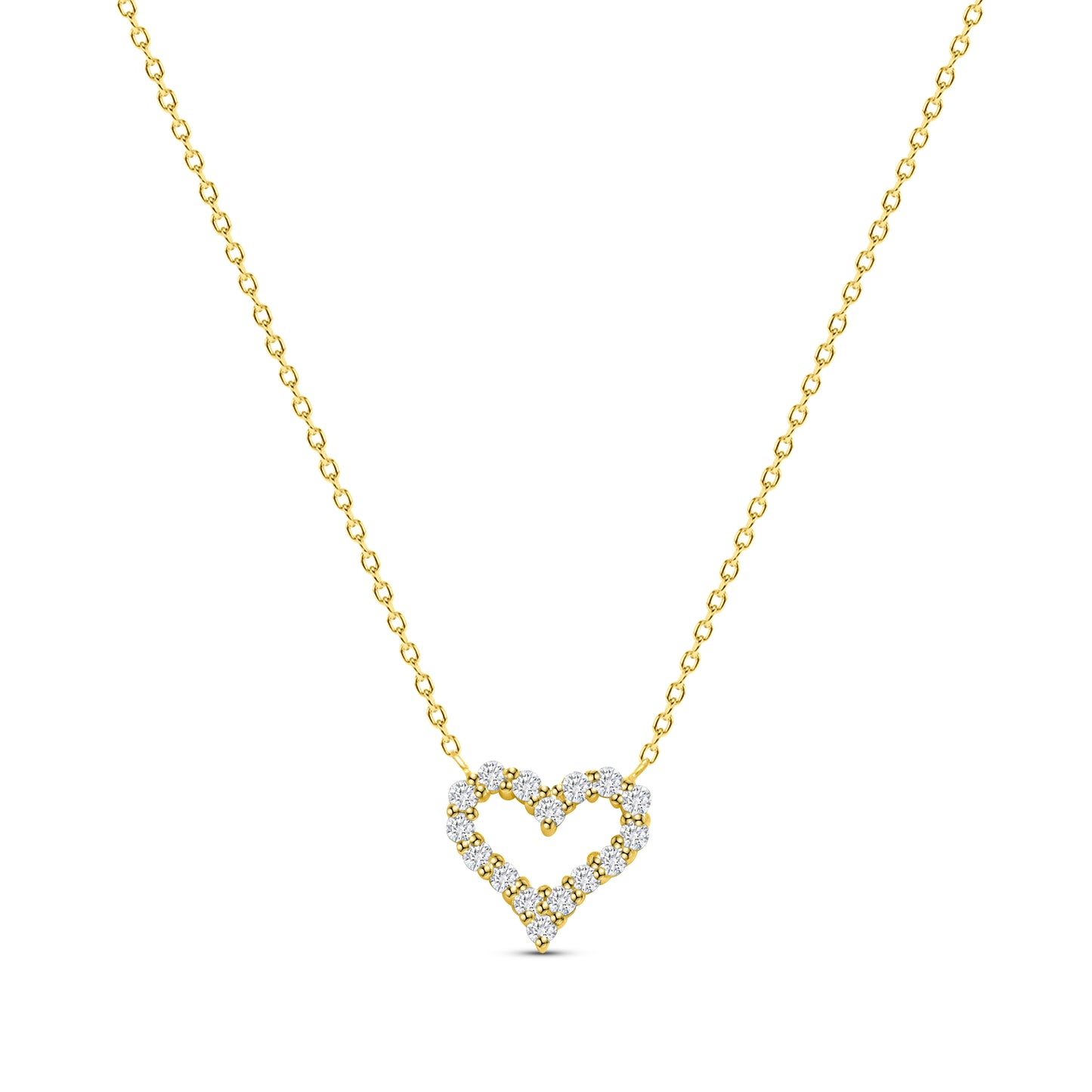 14K Gold Heart Diamond Necklace