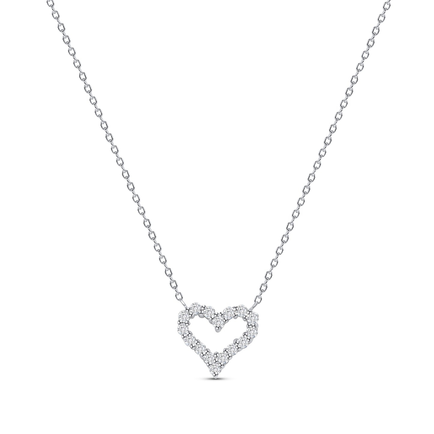 14K Gold Heart Diamond Necklace