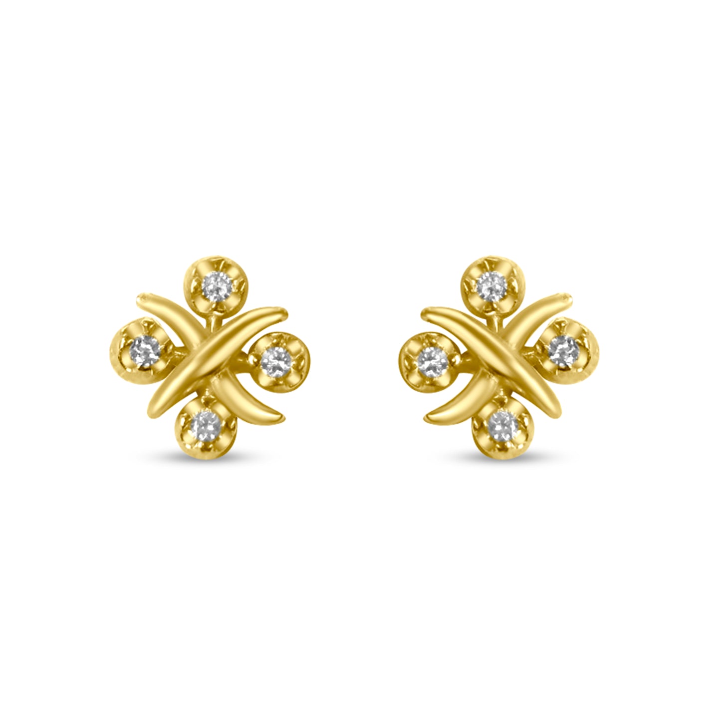 Star Flower Diamond Earrings